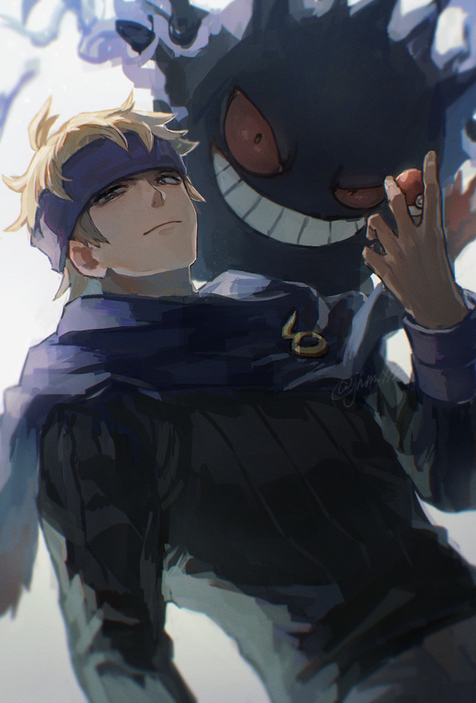 gengar and morty (pokemon and 1 more) drawn by jhm_xyz
