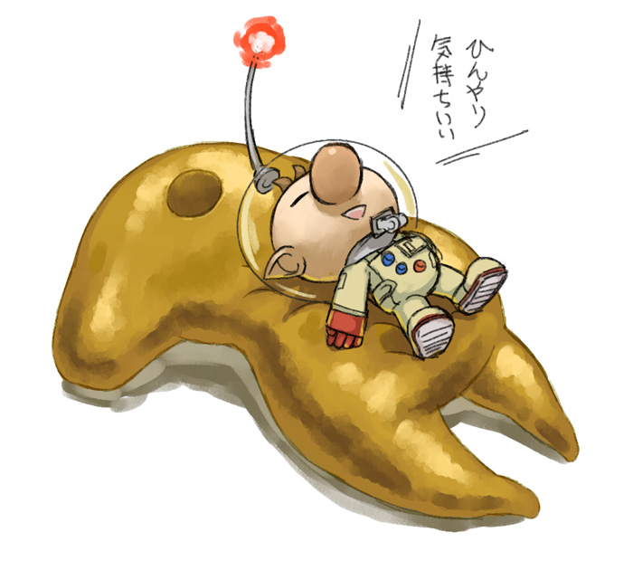 olimar and plasm wraith (pikmin and 1 more) drawn by naru_(wish_field)