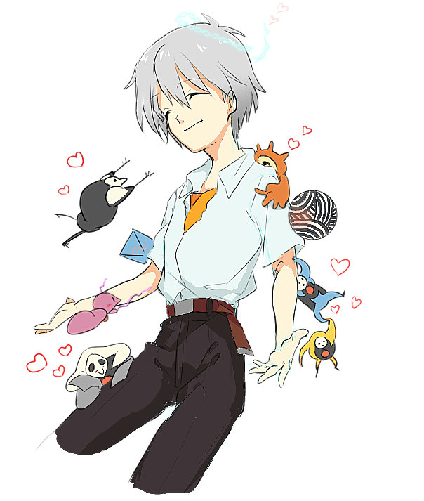 nagisa kaworu, sachiel, ramiel, zeruel, shamshel, and 4 more (neon genesis evangelion) drawn by mitaka_(tmtksm)