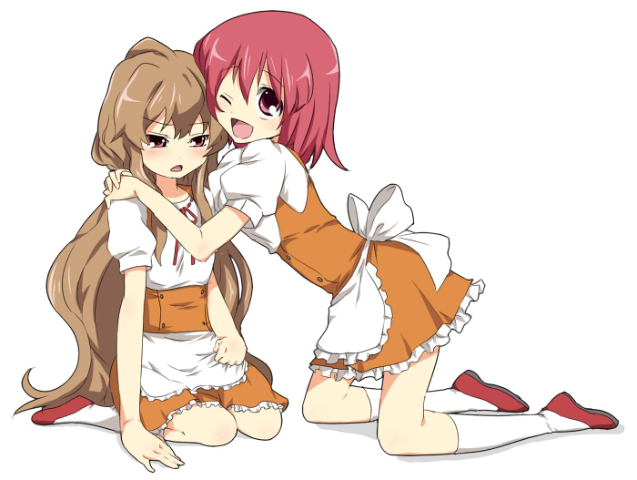 aisaka taiga and kushieda minori (toradora!) drawn by maruki_(punchiki)