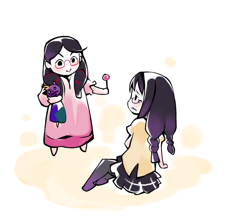 akemi homura and cereza (mahou shoujo madoka magica and 2 more) drawn by vu06
