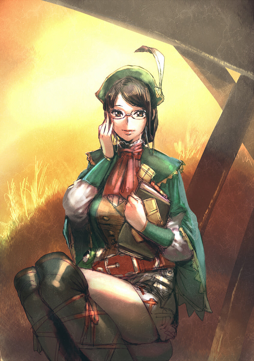 guildmarm (monster hunter and 1 more) drawn by bow_(bhp)