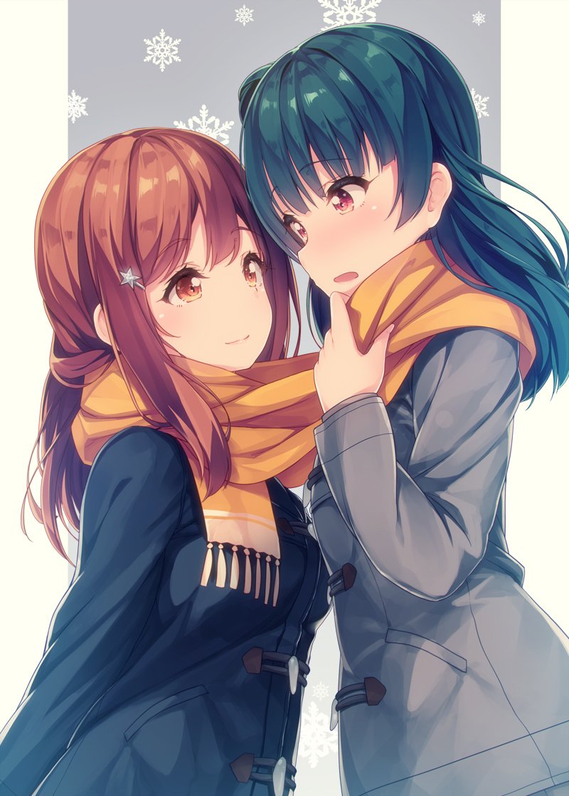 tsushima yoshiko and kunikida hanamaru (love live! and 1 more) drawn by siva_(executor)