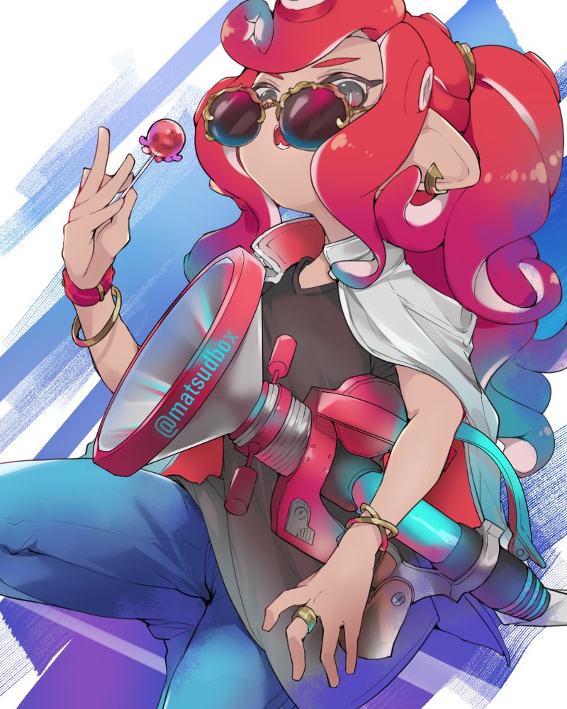 octoling player character and octoling girl (splatoon and 2 more) drawn by matsushita_(matsudbox)