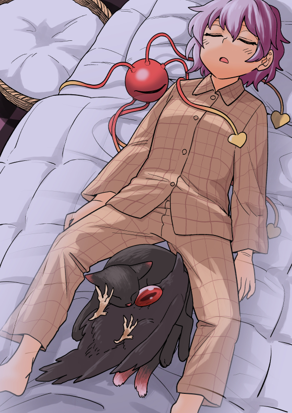 komeiji satori, kaenbyou rin, and reiuji utsuho (touhou) drawn by fuuzasa