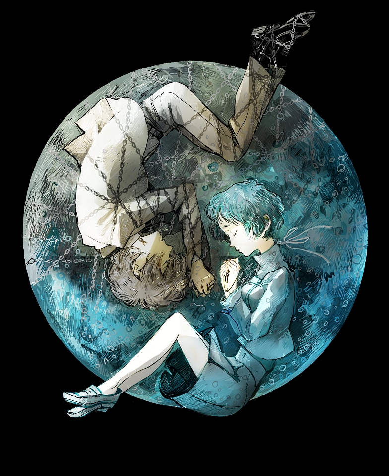 yuuki makoto and yamagishi fuuka (persona and 1 more) drawn by sutei_(giru)