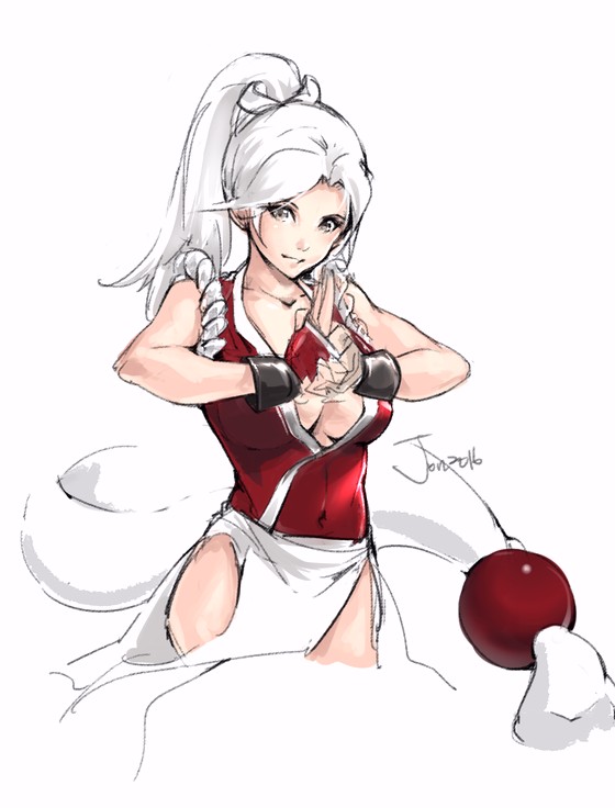 shiranui mai (the king of fighters and 1 more) drawn by relaxjon