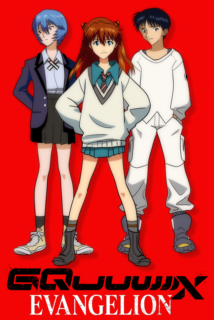 souryuu asuka langley, ayanami rei, ikari shinji, amate yuzuriha, shuji ito, and 1 more (gundam and 2 more) drawn by kannazuki_utagi