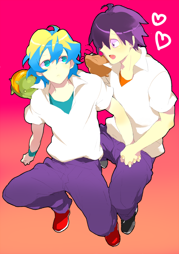simon, boota, lordgenome, and guame (tengen toppa gurren lagann and 1 more) drawn by kazuko_(chisuwa)