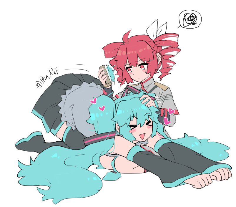 hatsune miku and kasane teto (vocaloid and 2 more) drawn by nejikyuu