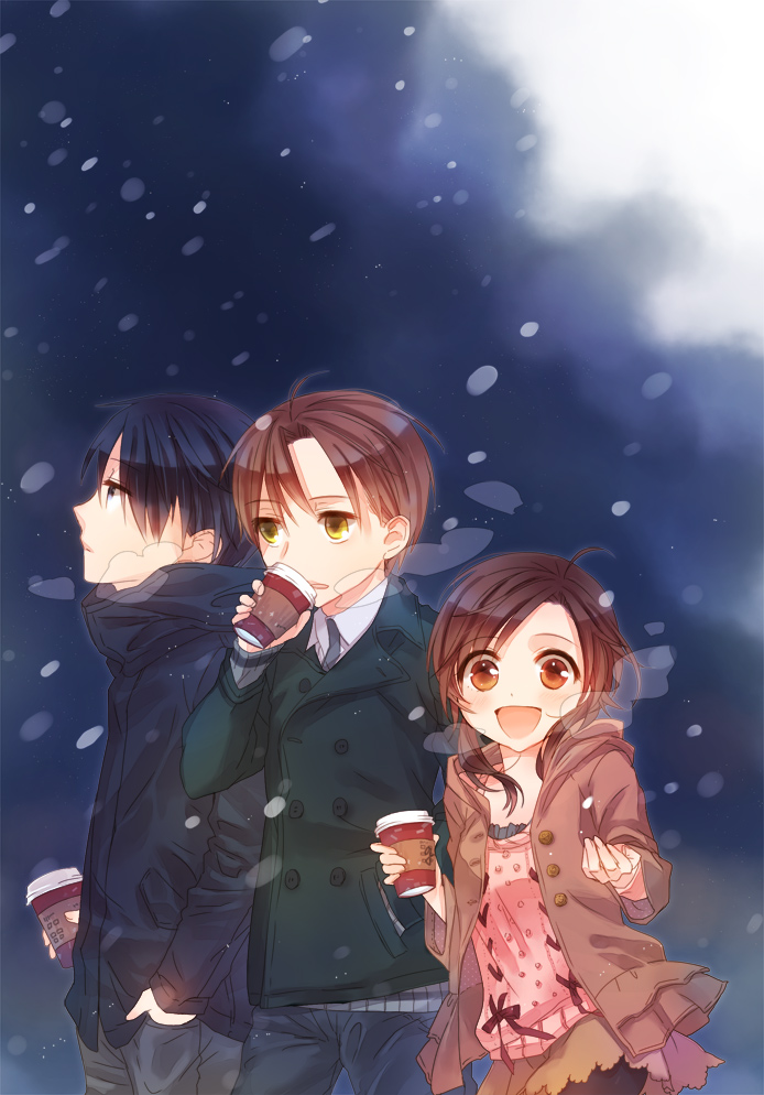 yamabuki satsuki, kurage kyuusuke, and kabeya megumi (g series) drawn by amattle