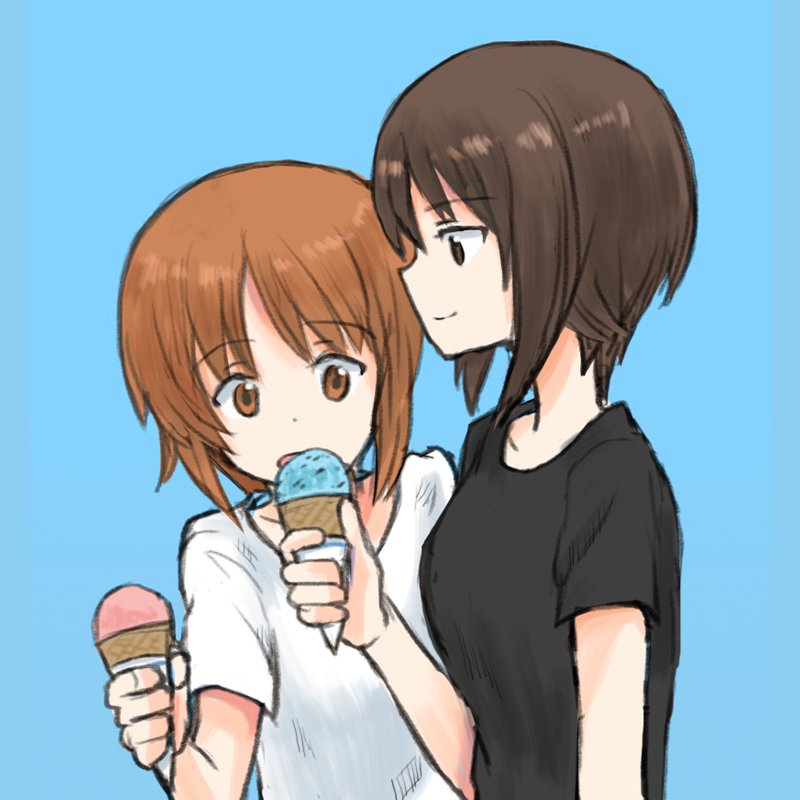 nishizumi miho and nishizumi maho (girls und panzer) drawn by mutsu_(layergreen)