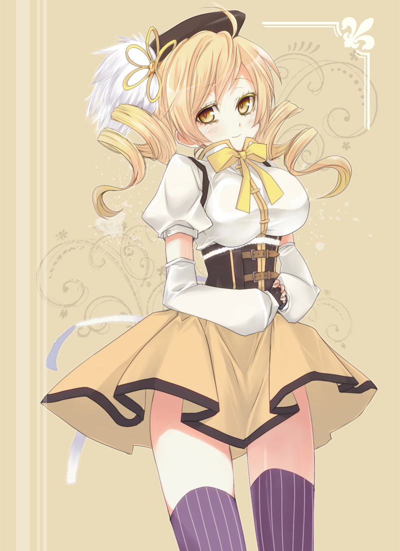 tomoe mami (mahou shoujo madoka magica) drawn by mikipa