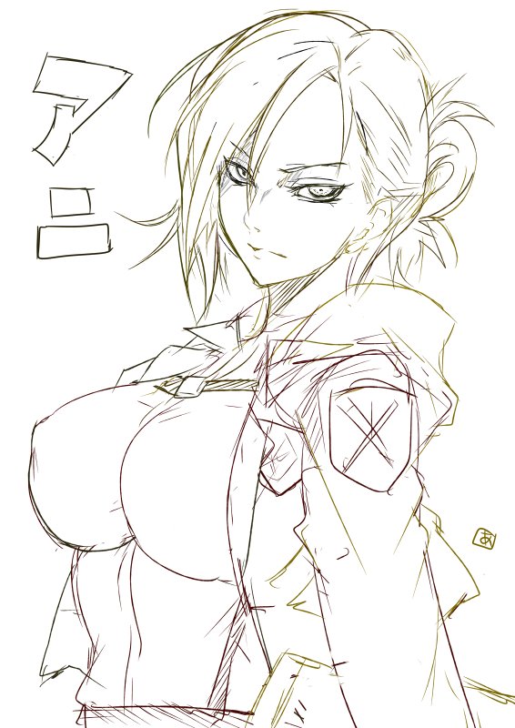 annie leonhart (shingeki no kyojin) drawn by aoi_manabu