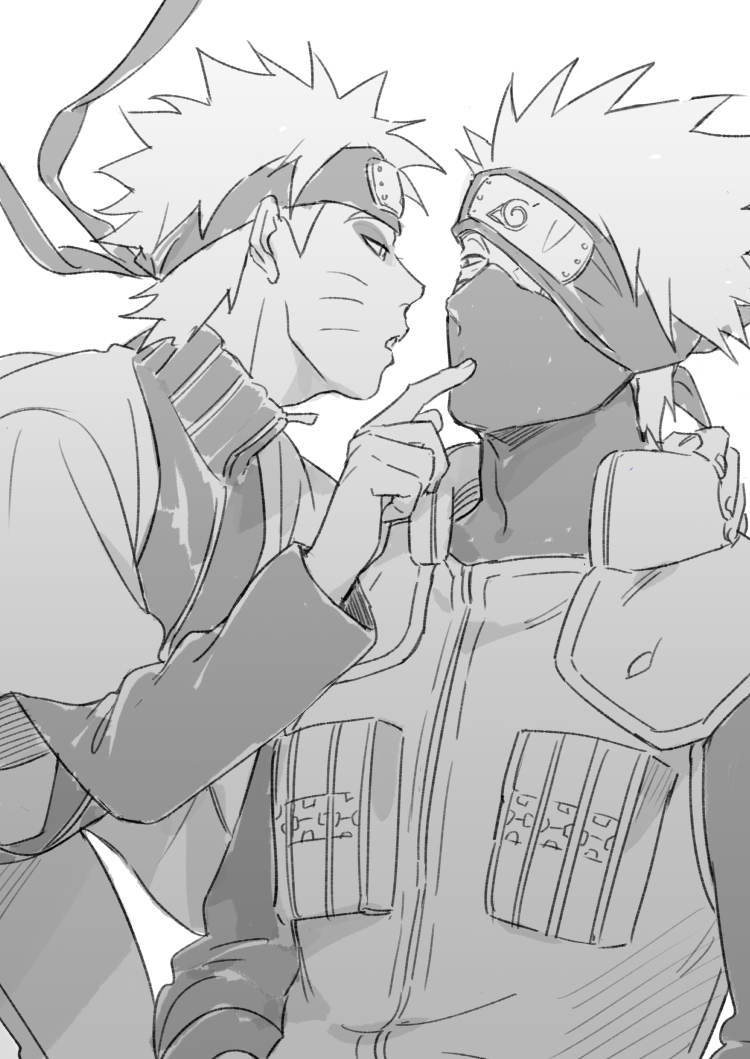uzumaki naruto and hatake kakashi (naruto and 1 more) drawn by i_(kaiyou)