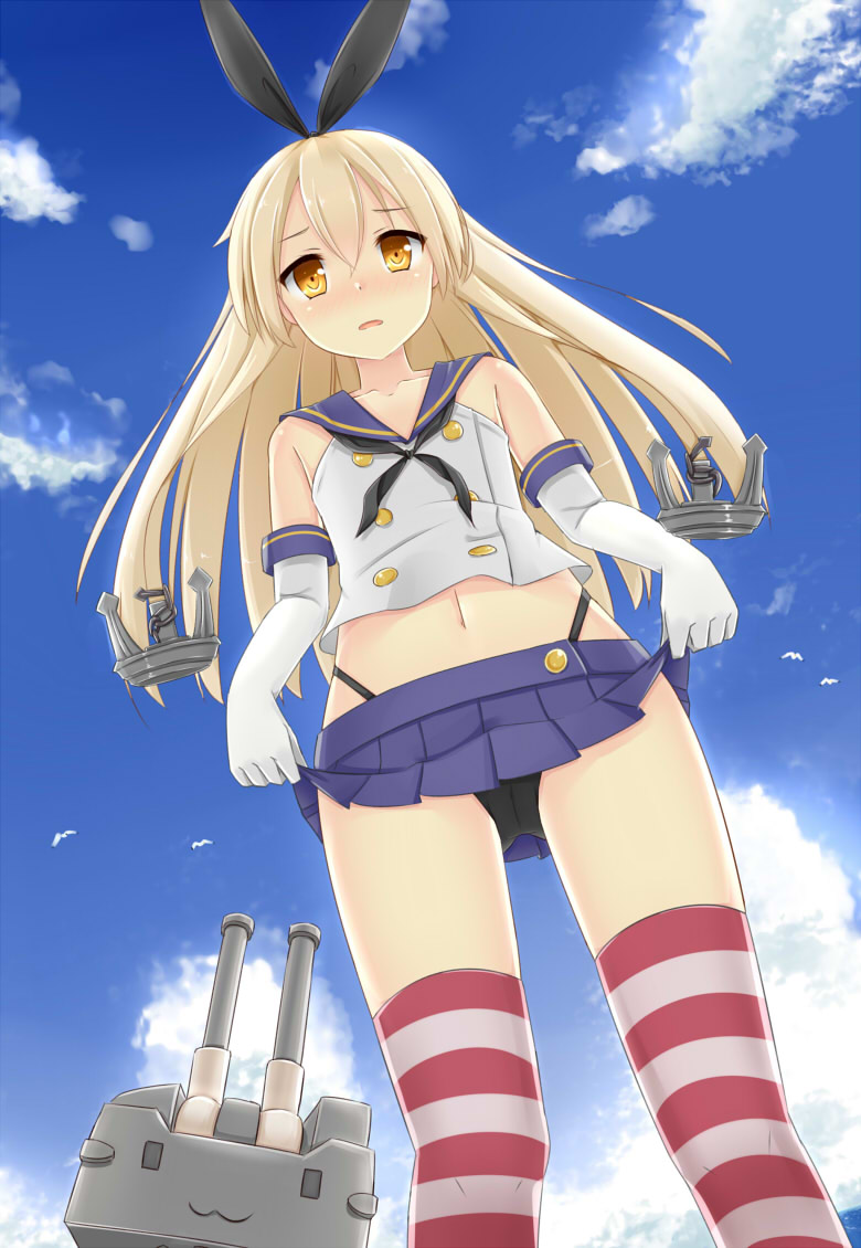 shimakaze and rensouhou-chan (kantai collection) drawn by tsuchikure