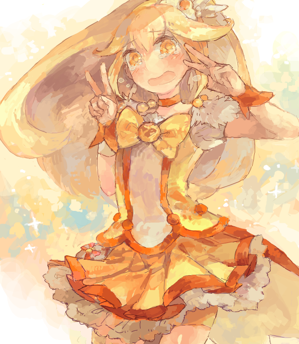 kise yayoi and cure peace (precure and 1 more) drawn by rona_(ronarianor)