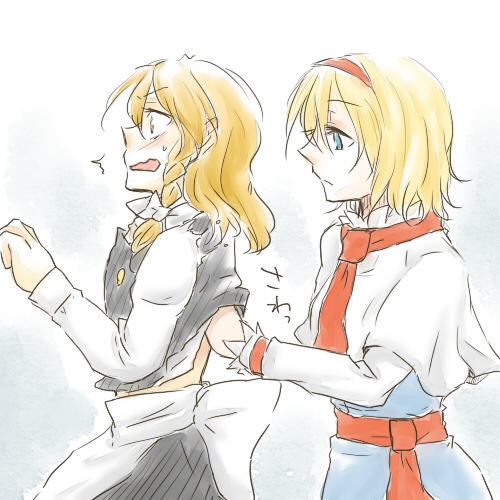 kirisame marisa and alice margatroid (touhou) drawn by fuji_tsugu