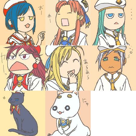 mizunashi akari, alice carroll, aika granzchesta, aria pokoteng, alicia florence, and 3 more (aria)