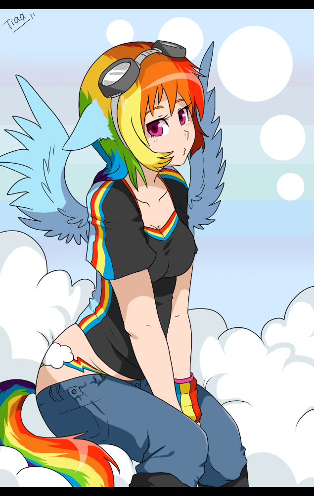 rainbow dash (my little pony and 1 more) drawn by mr._tiaa