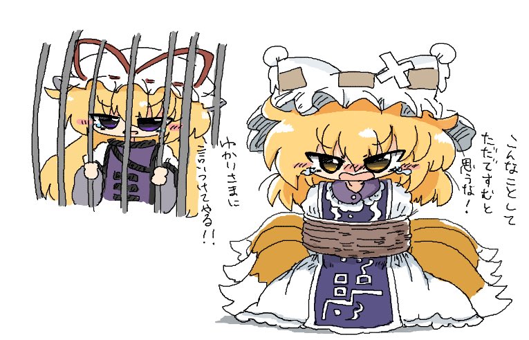 yakumo yukari and yakumo ran (touhou) drawn by kuuinusuki