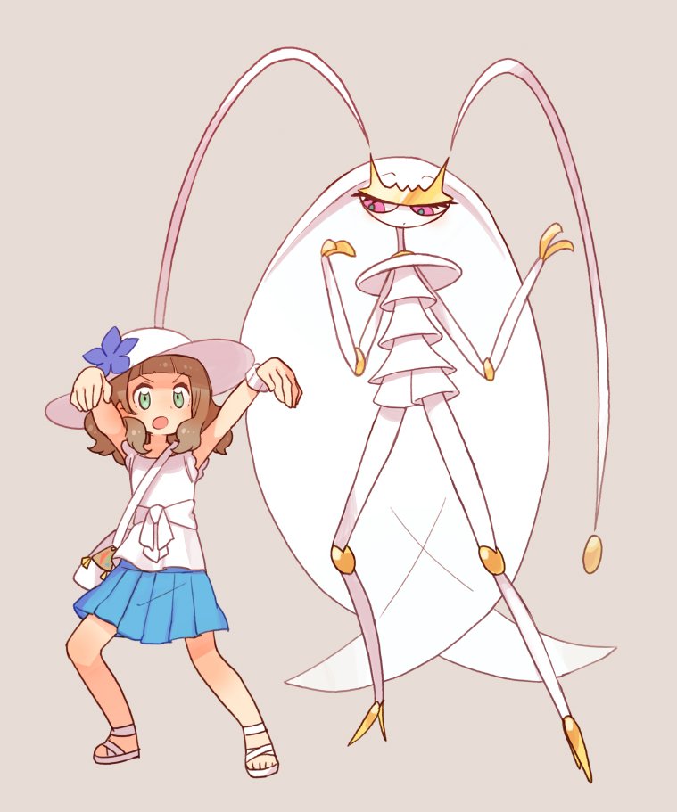 selene and pheromosa (pokemon and 1 more) drawn by ebi_(ab_cde)