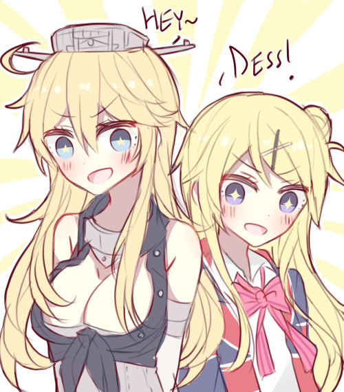 iowa and kujou karen (kantai collection and 1 more) drawn by kvlen