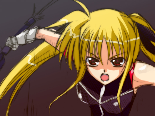 fate testarossa (lyrical nanoha and 1 more) drawn by yokoyama_kouji