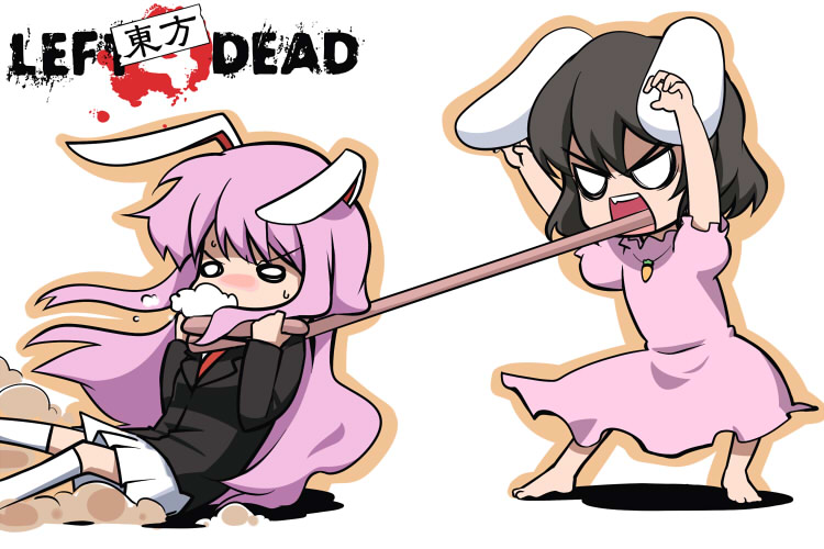 reisen udongein inaba, inaba tewi, and smoker (touhou and 2 more) drawn by youkan