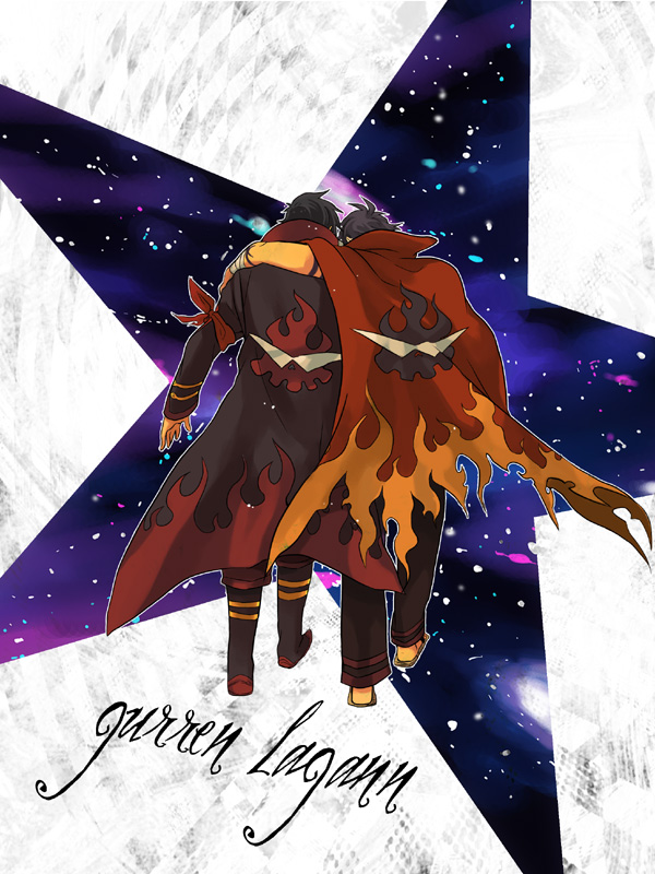 simon and kamina (tengen toppa gurren lagann) drawn by noeru_(soul64)