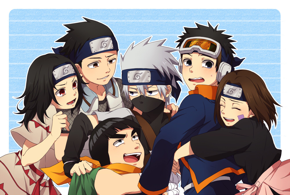 Hatake Kakashi Yuuhi Kurenai Uchiha Obito Sarutobi Asuma Might Guy And 1 More Naruto And 2 More Drawn By Takaichi As121 Danbooru