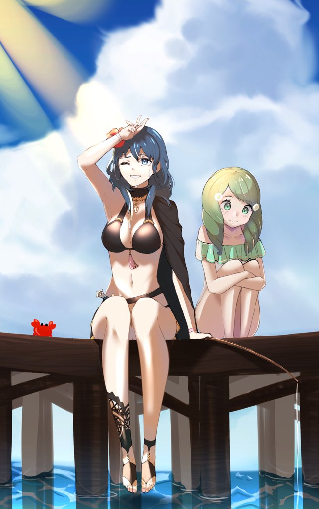 female byleth and flayn (fire emblem and 2 more) drawn by tpicm