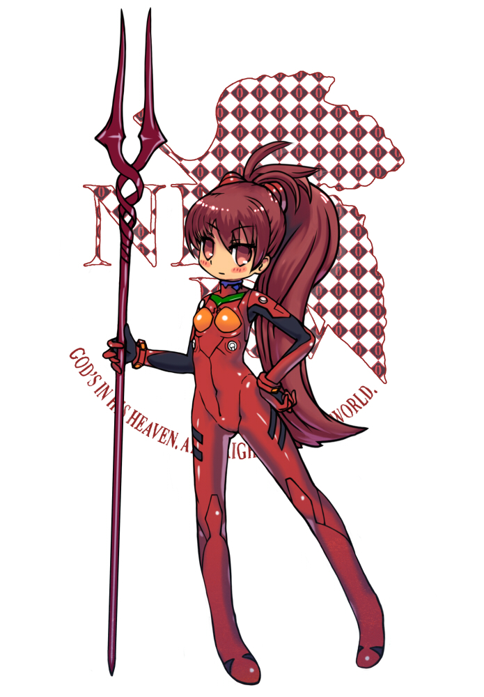 sakura kyoko and souryuu asuka langley (mahou shoujo madoka magica and 1 more) drawn by lirinx