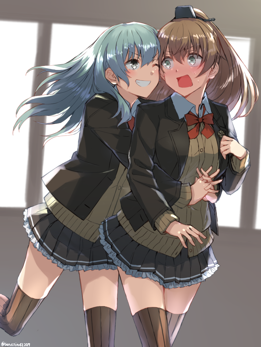 suzuya, kumano, suzuya kai ni, and kumano kai ni (kantai collection) drawn by somechime_(sometime1209)