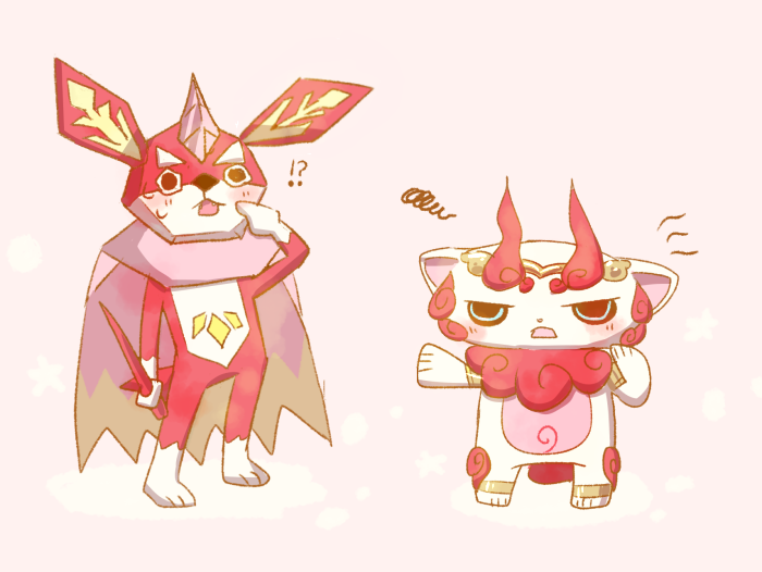 shurakoma and atsugaruru (youkai watch) drawn by umi_(srtm07)