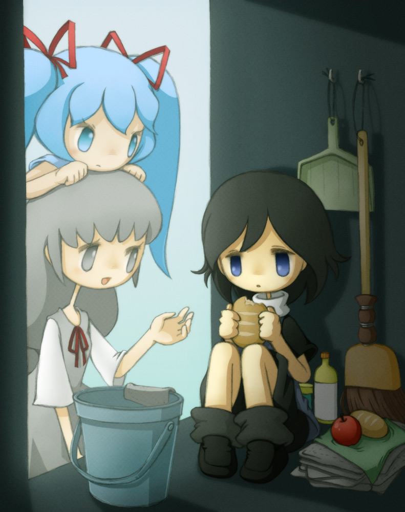 moochasu dudager, conchelle monyanism, and lasagna oichizu (towelket wo mou ichido and 1 more) drawn by yamori_511
