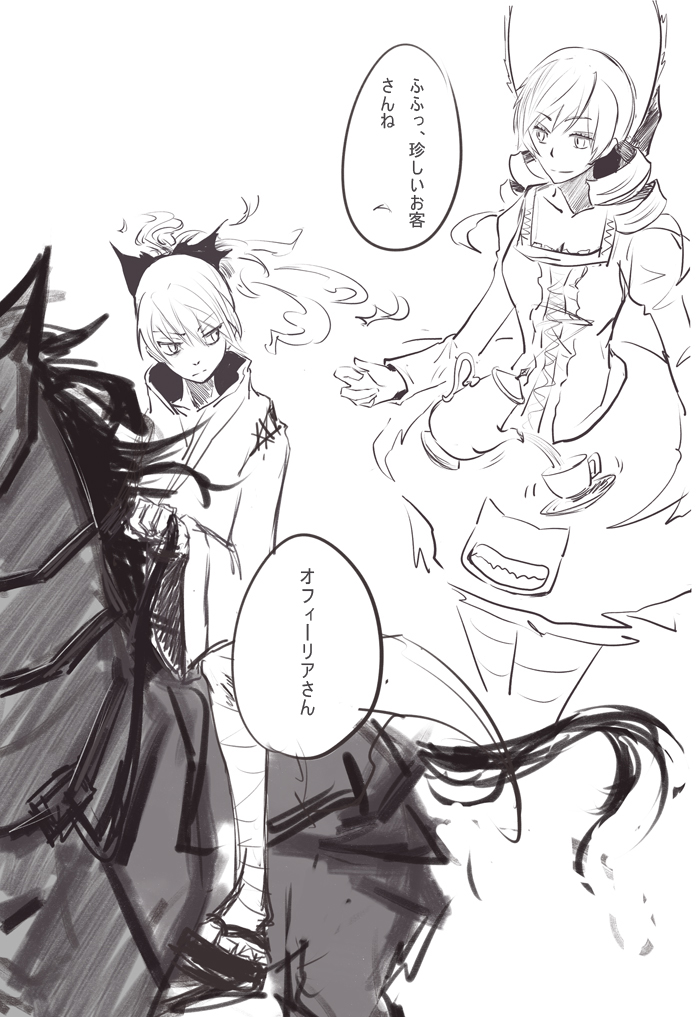 sakura kyoko, tomoe mami, ophelia, and candeloro (mahou shoujo madoka magica) drawn by die_(die0118)