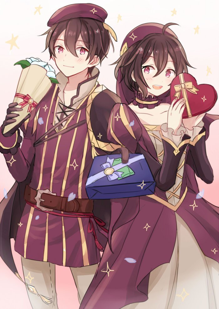 female morgan and male morgan (fire emblem and 2 more) drawn by dinikee