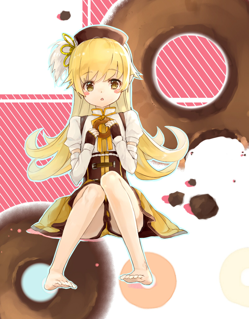 tomoe mami and oshino shinobu (mahou shoujo madoka magica and 2 more) drawn by tama_(05728)