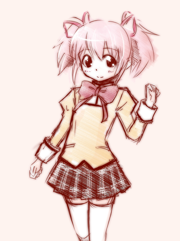 kaname madoka (mahou shoujo madoka magica) drawn by k.sho