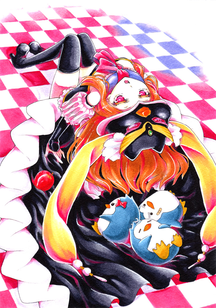 takakura himari, princess of the crystal, penguin 3-gou, penguin 2-gou, and penguin 1-gou (mawaru penguindrum) drawn by shinsui_uri