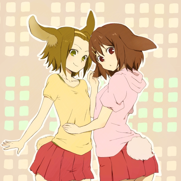 hirasawa yui and tainaka ritsu (k-on!) drawn by kakari_(peehs)