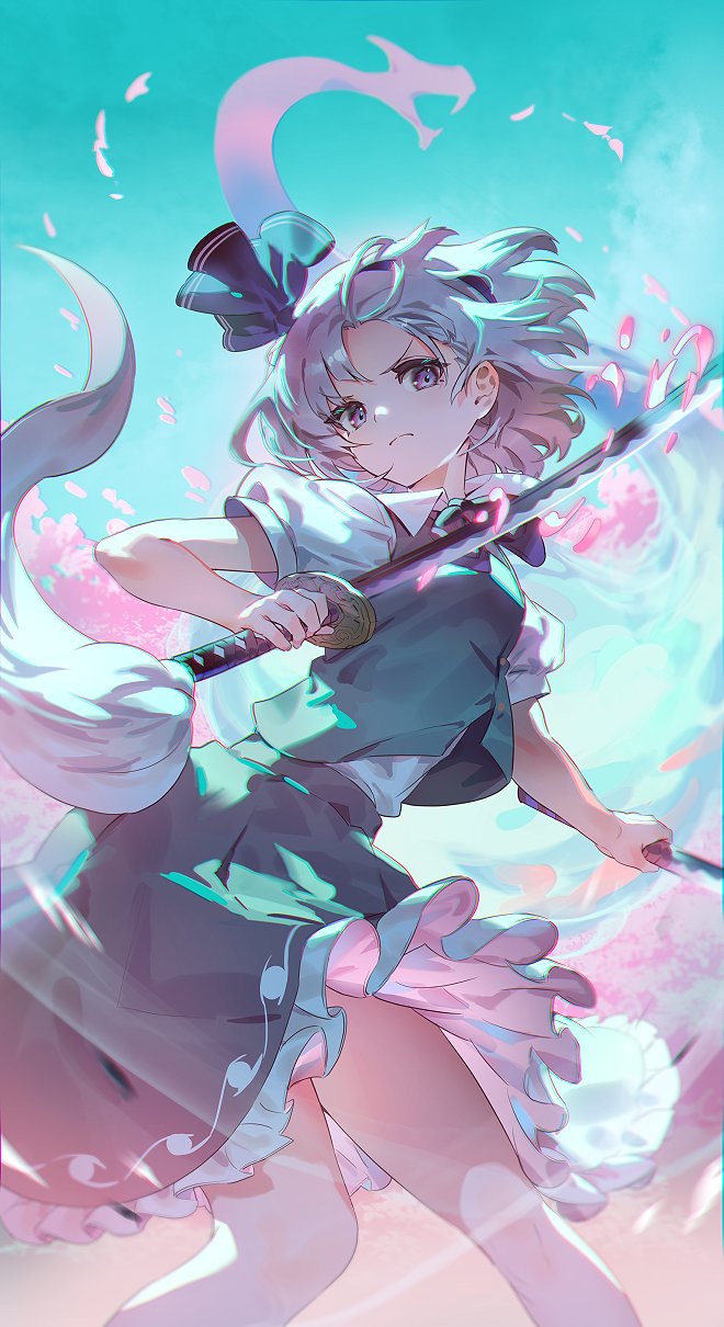 konpaku youmu (touhou and 1 more) drawn by u_u_zan