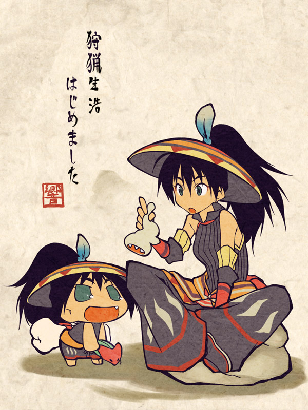 ganaha hibiki, chibiki, and giggi (idolmaster and 3 more) drawn by akane_yuki