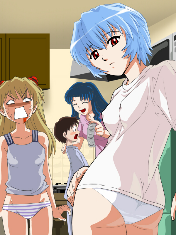 souryuu asuka langley, ayanami rei, ikari shinji, and katsuragi misato (neon genesis evangelion and 1 more) drawn by apple2e