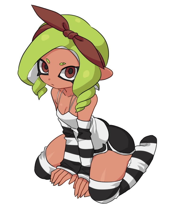 octoling player character and octoling girl (splatoon and 1 more) drawn by ikki_(gsl_9708)