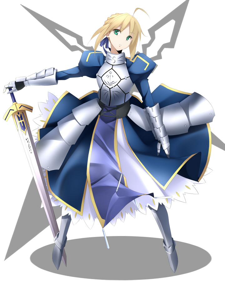 artoria pendragon and saber (fate and 1 more) drawn by kujou_ichiso