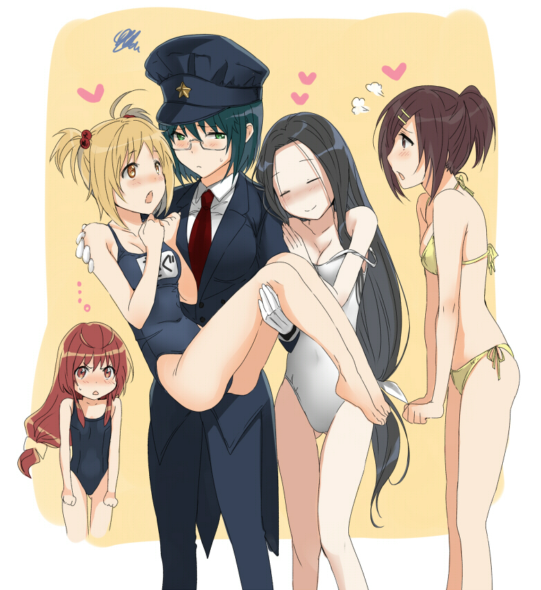 buratei marii, kuurubiyuutei gankyou, bouhatei tetora, anrakutei kukuru, and haroukitei kigurumi (joshiraku) drawn by 3u