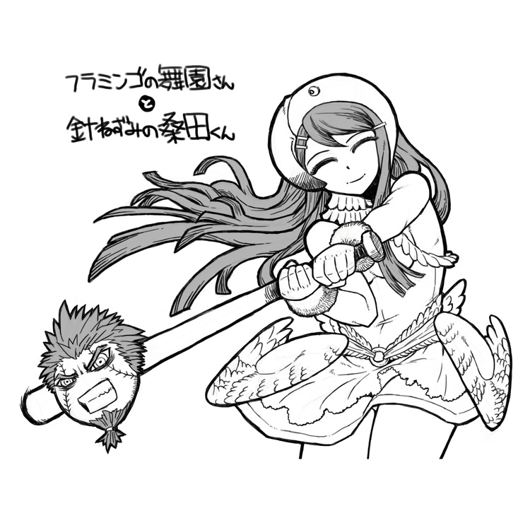maizono sayaka and kuwata leon (danganronpa and 2 more) drawn by anti-earth_bomb