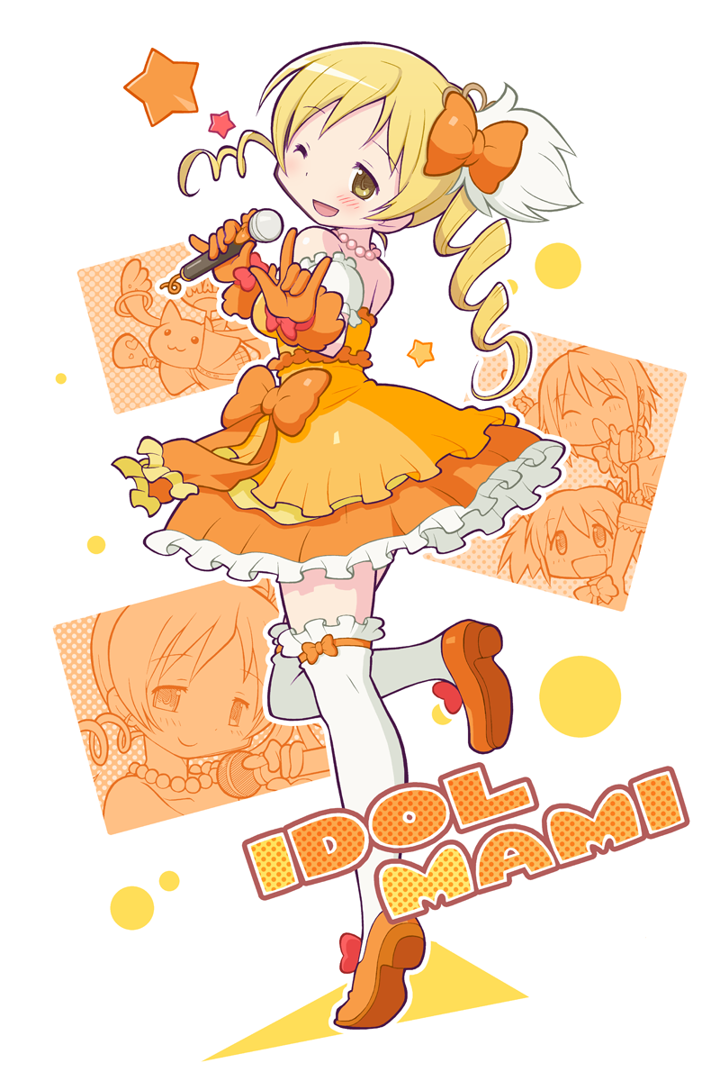kaname madoka, miki sayaka, tomoe mami, and kyubey (mahou shoujo madoka magica and 1 more) drawn by gecchu